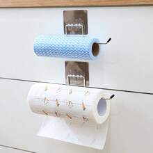 Self-Adhesive Paper Towel Holder - Wall Mount Stainless Steel Roll Organizer For Kitchen & Bathroom, Versatile Installation
