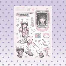 ملصقات شخصيات الفتاة الكورية الحلوة-الرائعة لعام 2025 بمقاس 14.5*10 سم، ملصقات فتاة كورية جميلة بتصميم أنيق على طراز إنستغرام، ملصقات مصنوعة يدويًا للدفاتر وال- DIY، ملصقات زخرفية إبداعية مصنوعة من مادة البي في سي، متوفرة بستة أنماط. هذه التصاميم مناسبة للاستخدام كملصقات على الثلاجة والدفاتر والمفكرات