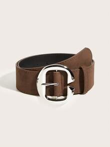 1pc Wine Red Fluffy Retro Personalized Casual PU Leather Women Waist Belt, Suitable For Jeans, Coats, Dresses, Skirts Fall, Autumn, Halloween - Burgundy - View 16