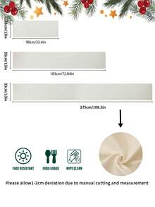 1 pieza/15 piezas Camino de mesa de lino navideño, Camino de mesa de árbol de Navidad con gnomos, Feliz Navidad, Adecuado para el hogar, restaurante, decoración de mesa de comedor, artículos para el hogar