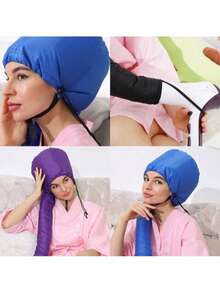 1pc Slouchy Hair Drying Cap, Hands-Free Hair Dryer Cap, Household Hair Dryer Cap, Travel & Hotel Supplies, Slouchy Home Hands-Free - Multicolor - View 2