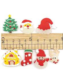 New Luminous Christmas Hole Shoes Accessories, Detachable DIY Luminous Glow-In-The-Dark Cute Cartoon Creative Shoe Decorative Buttons - Multicolor - View 4