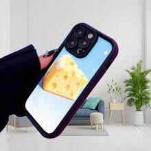 Cubierta de teléfono con diseño de queso suizo amarillo, estilo divertido y colorido, para uso diario en casa o oficina Para la colección de manzanas Galaxy s25 - Burdeos - Ver 3