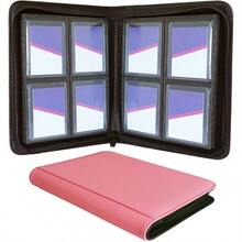 Top Loader Binder 4 Pocket Holds 96 Cards,  Binder Fit 3x 4 Top Loader, Trading Card Holder Album Fit MTG, TCG, Sports Cards, 10 S Included, Pink - 4 Túi - 128 Khe - Hồng - Xem 2