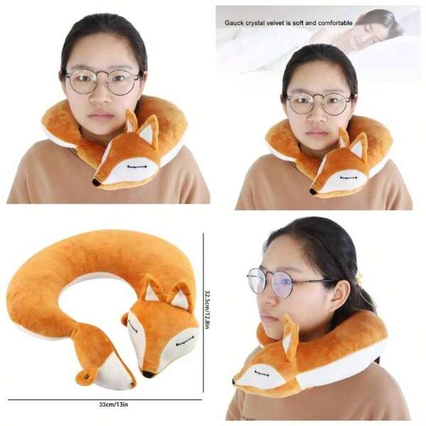 Almohada Salud Cuello, Almohada para Cuello Viaje Forma, Almohada Aire Suave Forma U para Viajes Avin/Tren/Automvil, Cubierta Cmoda Transpirable, Conveniente para