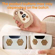 Cute Plush Reusable Hand Warmers Rechargeable 1200mAh Portable Pocket Warmer Fast Heating 3 Temperatures Adjustment Outdoor Hand Heater For Winter Essentials Halloween Christmas Gifts