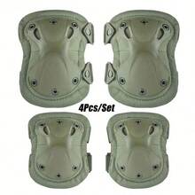 4 قطع مجموعة وسادات للركبة والكوع، مناسبة للألعاب الخارجية مثل ألعاب الرش بالألوان والدراجات والتزلج على الجليد والتزلج على العجلات، للبالغين رجال ونساء