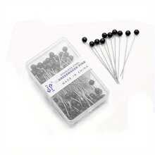 100 件带珠光球头的缝纫针，1.57 英寸长直针，缝纫针，适用于珠宝 DIY、工艺品和缝纫 - 白色 - 查看 15