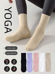 3/5/8 Pairs Of Yoga Fitness Sports Colorful Socks Women's Pilates Mesh Breathable Non-Slip Grip Socks For Dance Yoga Fitness Running