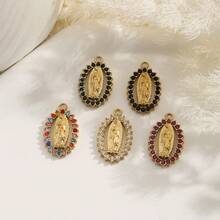 1 szt. Stal nierdzewna 18K pozłacana olejkiem kroplowym i diamentami, wielostylowe wisiorki DIY, zawieszki z zawieszkami, akcesoria do tworzenia biżuterii, akcesoria do tworzenia biżuterii damskiej ze stali nierdzewnej, biżuteria damska ze stali nierdzewnej, akcesoria damskie, odpowiednie do codziennego noszenia przez kobiety i na okazje, na prezent - wisiorek - Zobacz 7