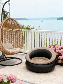 1pc Inflatable Cylindrical Sofa, Inflatable Camping Chair, Inflatable Slouchy Sofa, Inflatable Chair, Foldable Portable Inflatable Chair, Suitable For Living Room, Bedroom, Reading Room, Bedroom, Balcony, Outdoor Camping, Easy To Store And Carry, Leisure And Entertainment, Dorm, Backrest Chair - Multicolor - View 8