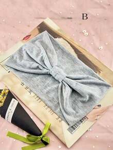 1pc Women's Headband, Wide Elastic Headband, Non-Slip Thick Headband, Stretchy Absorbent Sports Headband, Large Bow Soft Headscarf. Available In Multiple Colors. Warm Hair Bands Women Bandanas Winter Hair Accessories