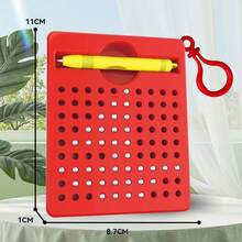 1 pieza de pizarra magnética con bolas de acero suaves - Diseño de dos colores de plástico, adecuado para garabatear creativamente y disfrutar artísticamente - Regalo ideal para festivales, Día de la Madre, regalo de mamá, vuelta al colegio, material escolar