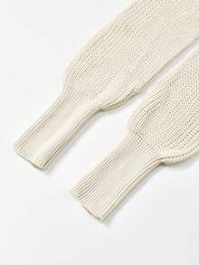 1 件女士纯色镂空针织披肩，十字设计带袖保暖套头外套披肩上衣，休闲百搭舒适保暖披肩，极简主义风格适合日常穿着、外出、旅行，搭配长裙 - 彩色 - 查看 7