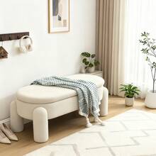 Bedroom Benches - Beige + Corduroy - View 1