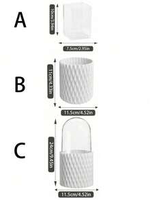 Rotating Makeup Brush Organizer - Cosmetic Storage Box With Desktop Pen Holder, Lipstick & Eyeshadow Display Rack For Bathroom Essentials