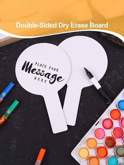 10 Pieces Dry Erase Answer Paddles Handheld Double Sided Paddles Mini White Boards Small White Board Dry Erase Signs Auction Paddles For Students Classroom Voting Games