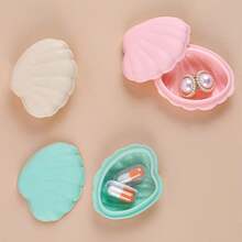 1pc Portable Pill Box Jewelry Organizer Box, Creative Household Storage Box For Rings, Earrings, Studs