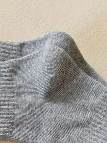 3pairs Women Solid Casual Crew Socks For Daily Life, Fall