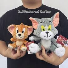 TOM AND JERRY. 汤姆和杰瑞经典卡通毛绒玩偶，官方正品收藏玩偶，适合儿童的生日礼物 - 彩色 - 查看 5