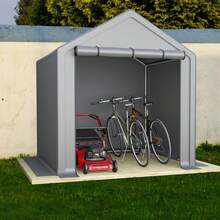 Garden Shed 190x170x200cm, Bicycle Garage, Tool Shed, Garage Tent, Storage Tent For Garden House, Bicycle Shed, Tool Tent, Storage Garage, Dark Grey - 灰色 - 查看 3