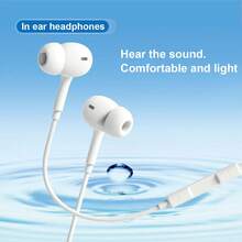 1-2 Packs Type C Earphones Wired USB C In Ear Headphones For IPhone 15 16 Pro 15 Pro Max, Compatible With Most Type C Jack Devices Smartphones,Stereo Noise Canceling Isolating Headsets