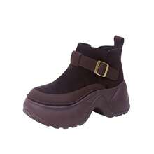 Women Mid-Calf Boots - 棕色 - 查看 2