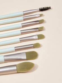 8件套化妆刷套装，附赠硅胶清洁刷，专业化妆刷，适用于粉底、遮瑕、眼影、腮红、散粉等，化妆刷套装，化妆刷套装，化妆刷套装，全套化妆刷，化妆刷套装，全套化妆工具，化妆刷套装，化妆刷套装，化妆礼盒套装 - 珊瑚橙 - 查看 8