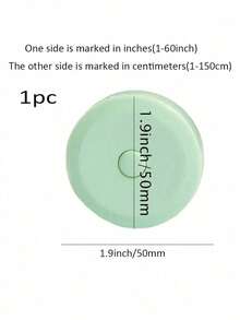 1支可伸缩软尺，适用于人体测量、缝纫、编织和手工制作。双面黑色可伸缩人体测量尺。