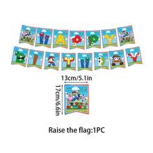 Cartoon Game Birthday Party Decoration Set, Including Cups, Napkin Plates, Candy Boxes, Gift Bags, Tablecloths, Pull Flags Games. Theme Balloon Party Set, Tableware, Children's Toys.
