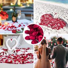 1000 pétalos de rosa artificiales, disponibles en 4 colores: rojo/blanco/azul/rosa, adecuados para bodas, regalos del Día de San Valentín, decoración de celebraciones, decoración del hogar, decoración de otoño - Multicolor - Ver 4