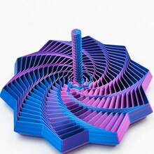 1 pieza Objeto de extensión sensorial estrella impreso en 3D, mango hexagonal fractal expandible, diseño espiral giratorio de panal, regalo perfecto para adultos - Multicolor - Ver 13
