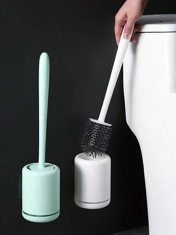 1pc Toilet Brush Set, Scrub Brush For Cleaning Toilet, Hanging Wall-Mounted Brush For Toilet, Long Handle Cleaning Brush
