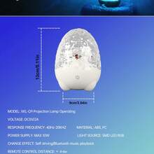 1-Pack Bedroom Starry Sky Galaxy Projector LED Night Light Aurora Projector Bluetooth Speaker With Remote Control Room Decoration Christmas Birthday Gift Suitable For Bedroom, Children's Birthday Party Decoration Atmosphere Lighting And Sleep Aid Lamp - trứng khủng long - Xem 4