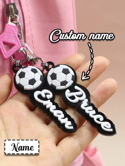 LICVIC Custom Name Soccer Keychains, Personalized Name Tags Players, Customized Cute Keychain, Christmas Gifts For Grandkids, Customizable Bag Charms, Acrylic Key Chain, Christmas, Christmas Decorations, Kids Keychains, Christmas Gifts, Anniversary, Decoration, Cartoon, Friend, Family, Mom, Girls, Kids,Christmas Gift Supplies