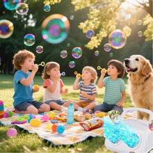 Automatic Bubble Blower Machine - High Capacity Electric Bubble Maker With 2 Fans, 20,000+ Bubbles Per Minute, For Kids & Adults, Dual Power (Battery & Plug-In), Ideal For Parties & Outdoor Play - 黑色 - 查看 3