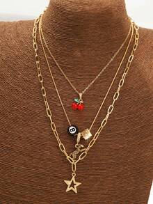 1 Set di Collane Multielemento Alla Moda e Versatili Per Donna