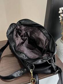 Bolso de hombro tipo tote con detalles de tachuelas, casual y ligero, perfecto para trabajadores de oficina, maestros, adolescentes, mujeres y estudiantes universitarios. Ideal para la oficina, el trabajo, los negocios y los desplazamientos al colegio.