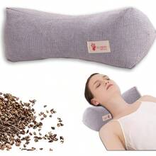 - Almohadas para cuello y cuello cervical, almohada de alforfn, almohada de apoyo para el cuello, almohada de cuello cervical, alivio del dolor de cuello para dormir de espalda y lateral - gris - Ver 2