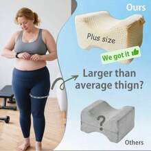 Almohada de pierna de tamao para dormir de lado, almohada de alineacin de columna vertebral suave extragrande, almohada de dormir lateral entre piernas para aliviar el dolor de cadera y - blanco - Ver 4