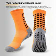3 Pairs/Set Football Socks, Moisture-Wicking Terry Sole Sports Socks For Outdoor, Basketball, Running