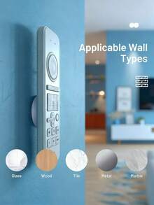 Magnetic Remote Control Holder Strong Magnetic Base For TV Air Conditioner Remote Control Magnetic Sticker For Living Room Home Theater Office School Sleek Men Women Space-Saving Storage And Organization Home Decor - Multicolor - View 7
