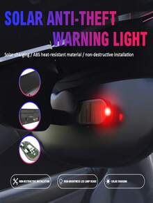太阳能汽车假安全灯超亮闪烁仿灯无线频闪信号报警防盗警示灯使用前请先充电。