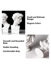 Vintage Plaster Statue Photography Props, Holding Props Finished Product Photography Background, Relief Photo Props Desktop Decor - White - View 4