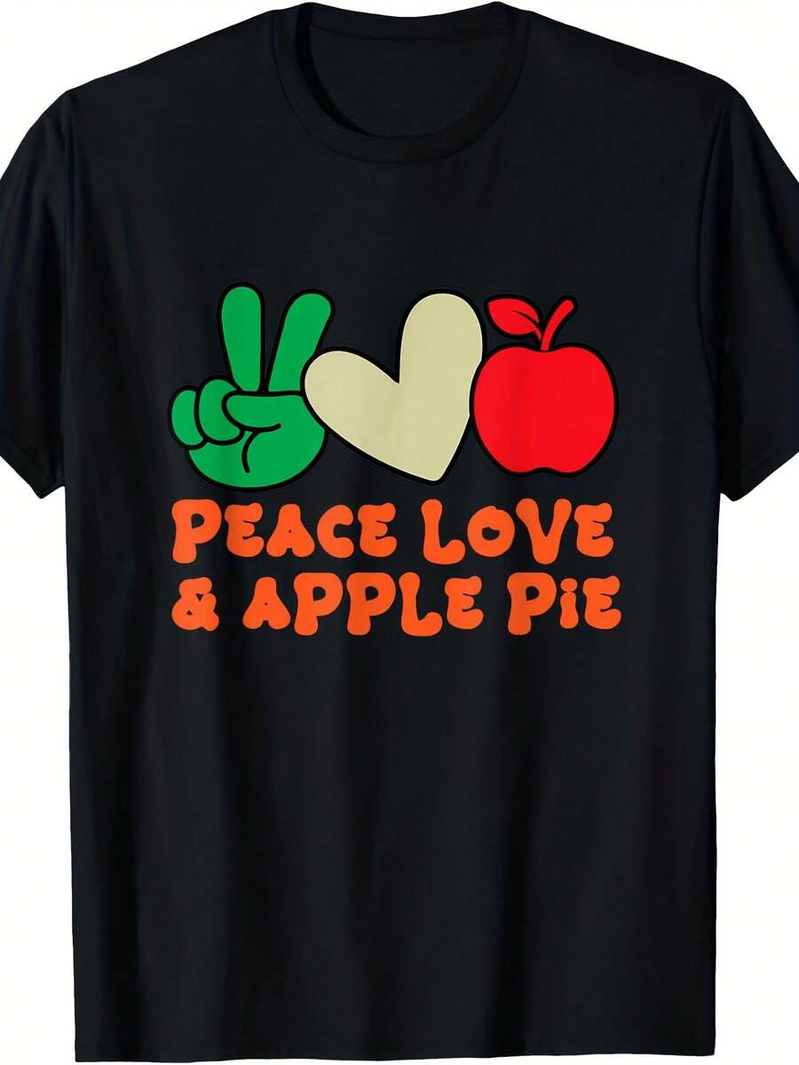 Peace Love And Apple Pie T-Shirt - 款式15 - 查看 1