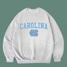 Winter Clothes For WomenCOCOC 2025 New Loose Pattern Round Neck  ,Vintage College All Teams NCAA Sweatshirt – Classic Ash Grey Crewneck, Unisex Game Day Pullover, Gift For Sports FansLoose And Comfortablehoodie  Christmas - 灰色 2 - 查看 1