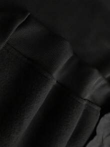 Sudadera con capucha de forro polar estampada de moda para hombres de otoño e invierno, con patrones impresos tanto en el frente como en la espalda, sudadera casual | Sudadera con capucha de moda para hombres | Diseño de capucha con cordón, sudadera diaria, ropa de invierno, diseño de impresión en la espalda, material cálido, chaqueta forrada de felpa, suéter casual, suéter, moda masculina - Negro - Ver 7