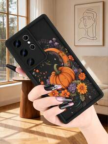 GALLAPLE Halloween Pumpkin Moon Floral Pattern Phone Case Protective Cover With Retro Art Design Scary Festival Aesthetic Shockproof Bumper For IPhone S25Ultra S25 24 23 22 21 Plus FE A54 A53 A52 A36 A35 A34 A33 A16 A15 A14 A13 Case - Màu Khaki - Xem 5