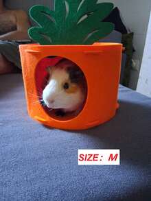 1pc Carrot Shaped Hamster Hideaway House, Fully Enclosed, Windproof & Warm, Suitable For Small Pets, Autumn/Winter - Multicolor - View 18