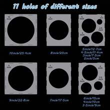 2 Pcs Calibrador De Globos, Medidor de Globo Plegable, 11 Agujeros, Caja para Medir Tamaño de Globos, Herramienta para Decoración de Fiestas y Eventos, para Cumpleaños, Boda, Celebración - translúcido - Ver 10